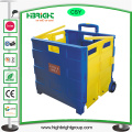 Folding Plastic Pack und Roll Einkaufswagen Trolley